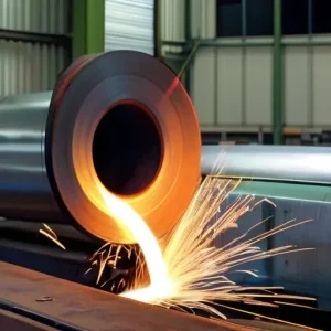 Продольная и поперечная резка рулонной стали на промышленной линии