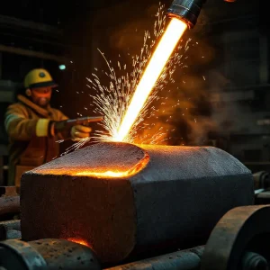 Фото по теме: Как отрезают начальный кусок слитка газовым резаком
